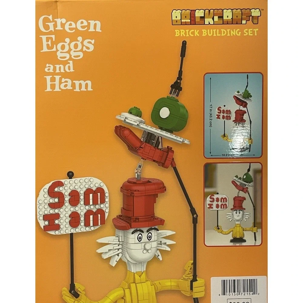NEW Dr. Seuss Sam I Am - Green Eggs & Ham - Brickcraft - 637 Piece Building Set